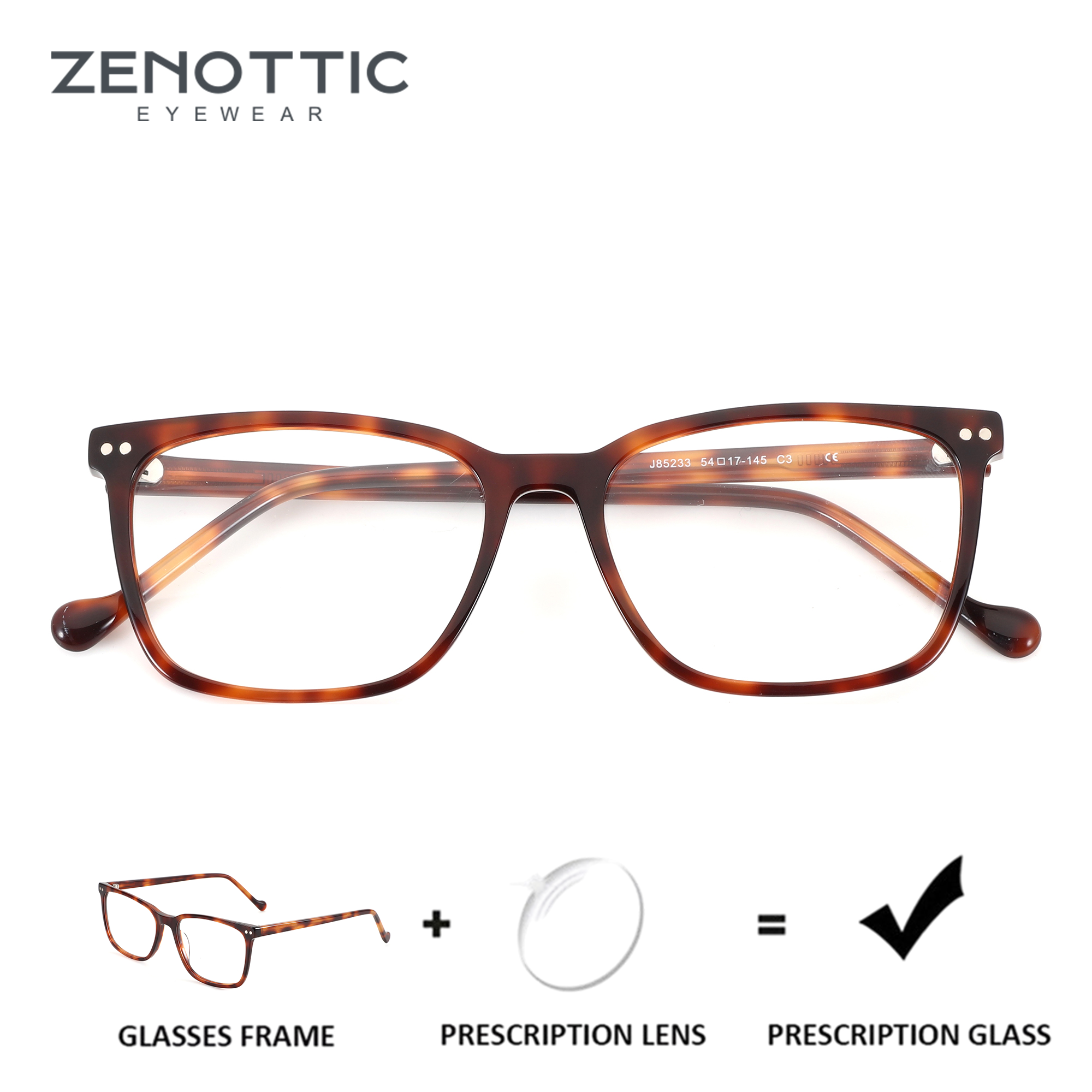 Men Shoes Zegna - ZENOTTIC Acetate Rectangle Lenses with Medical