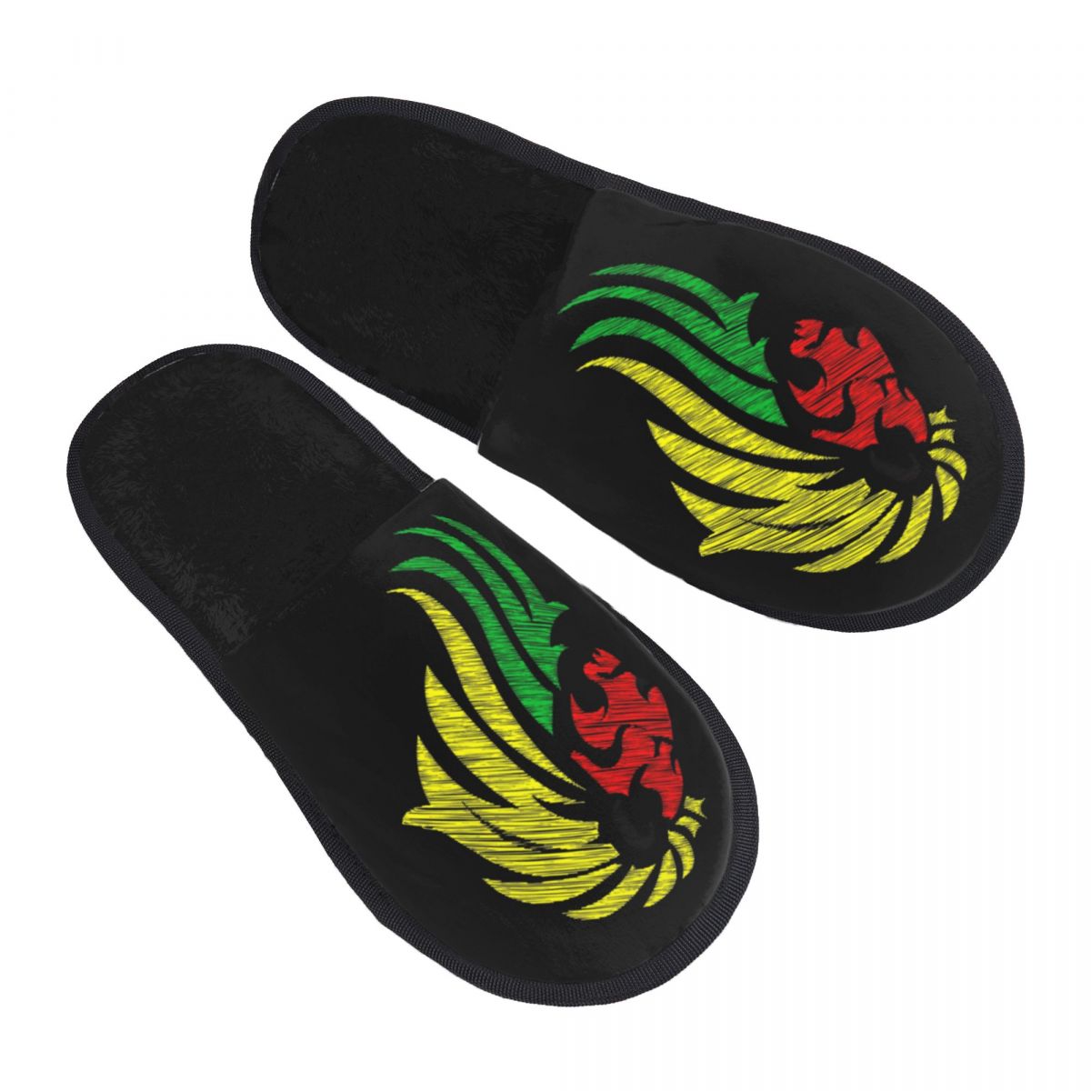 Men Shoes For Winter - Lion Reggae Flag Colors Guest Slippers