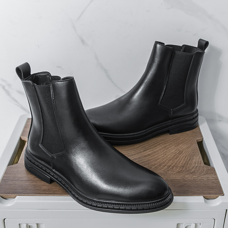 Men Shoes Boss - British Style Chelsea Men's Boots Leather