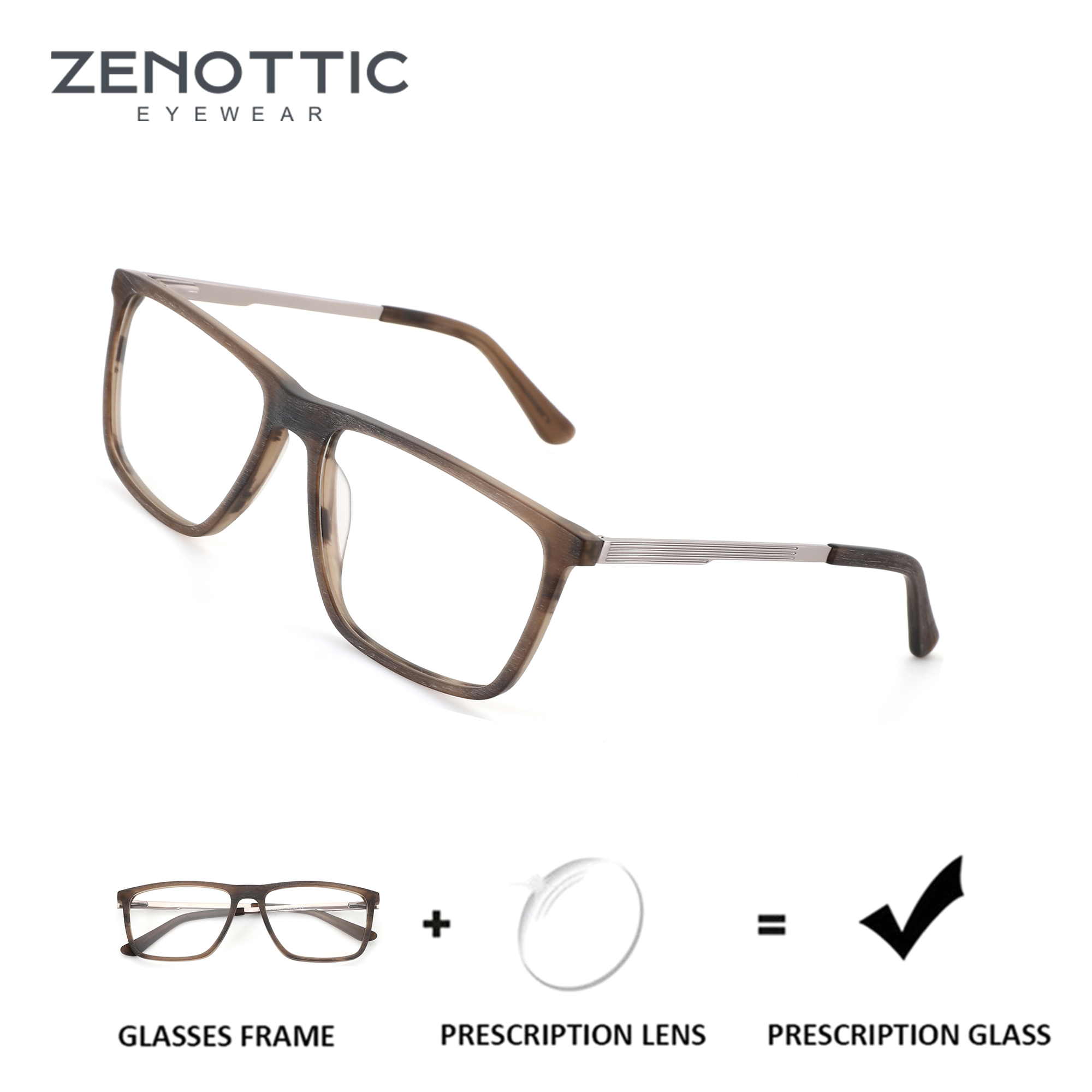 Men Shoes Zegna - ZENOTTIC (L Size) Retro Acetate Square