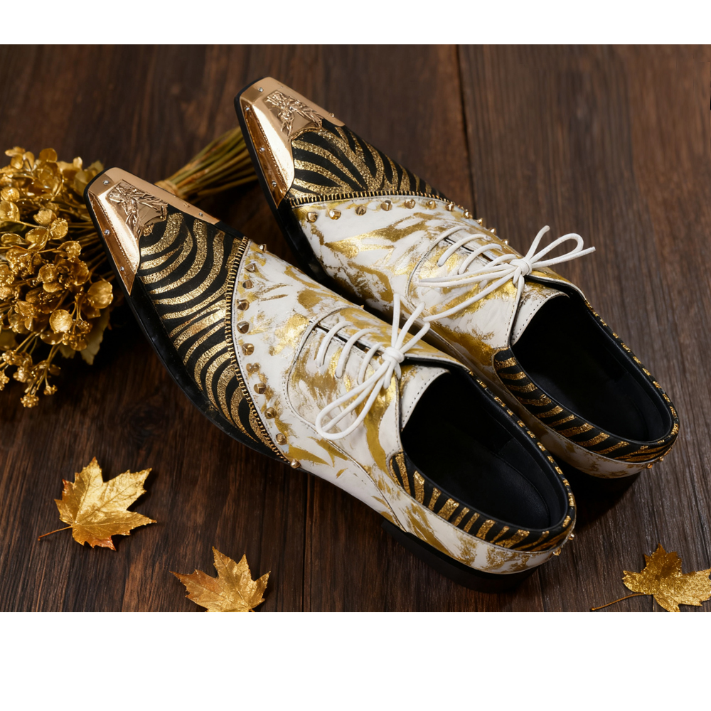 Men'S Shoes Limited Edition - Limited Edition Artistic Men's Shoes Gold