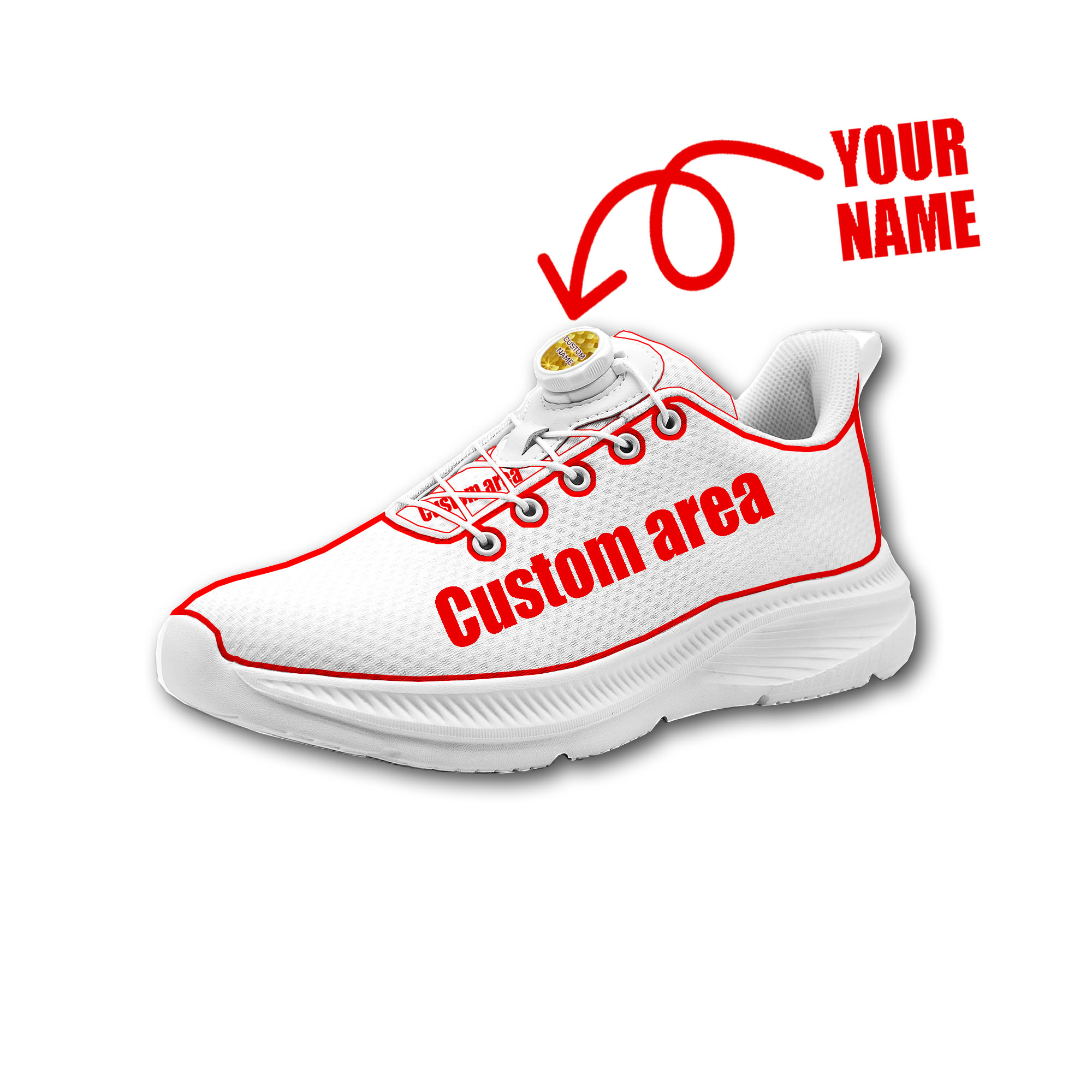 Men Shoes Boss - Custom Walking Shoes Men Woman Rotating
