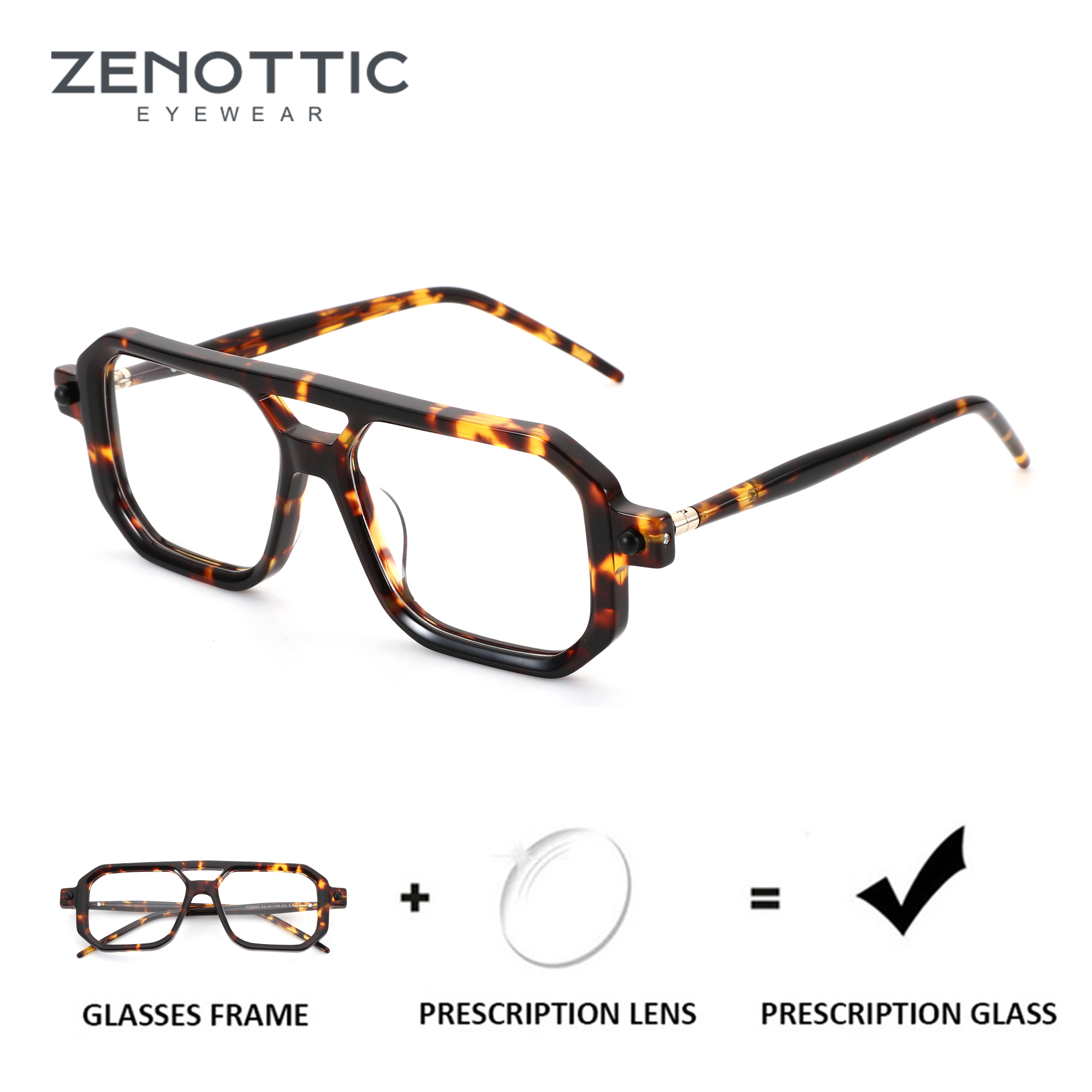 Men Shoes Zegna - ZENOTTIC (XXL Size）Men Pilot Prescription Glasses