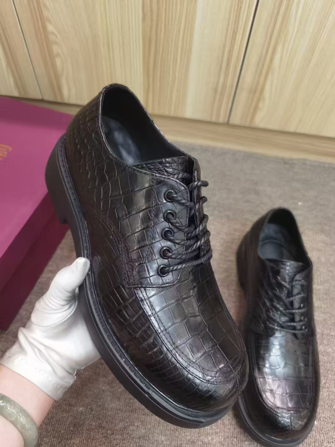 Luxury Crocodile Skin Men's Sn - Men Shoes Official ulasan dan harga