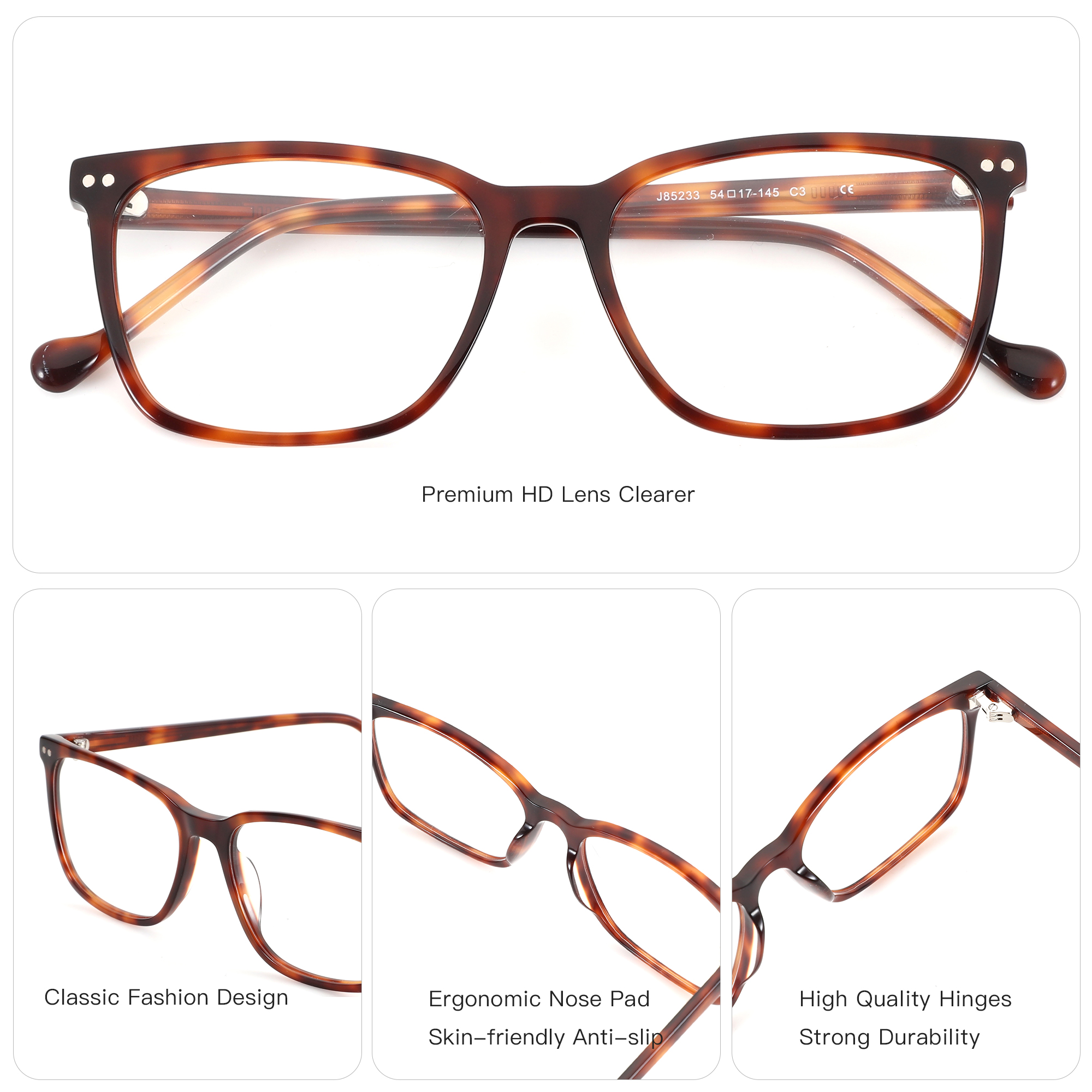 ZENOTTIC Acetate Rectangle Len - Men Shoes Zegna ulasan dan harga