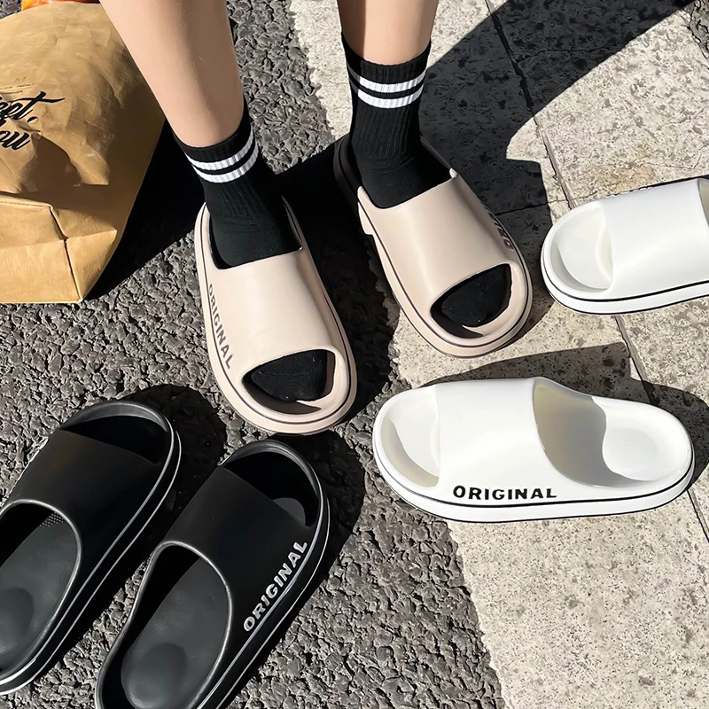 Summer Couple Slides Solid Col - Men'S Shoes For Summer ulasan dan harga