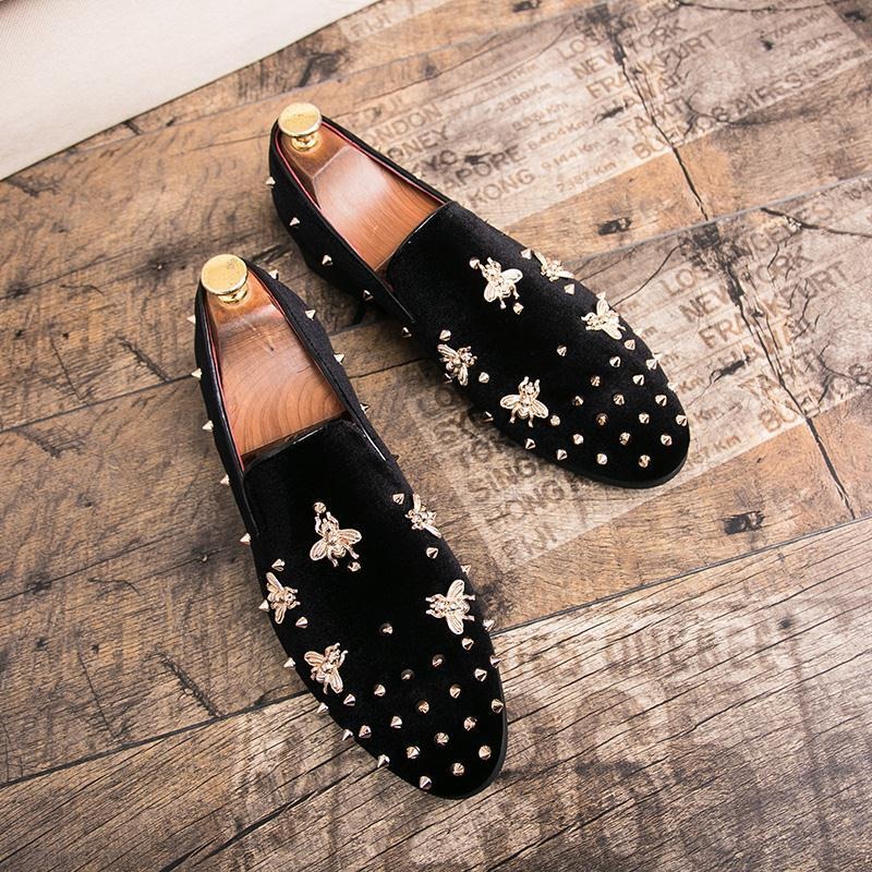 rivets men's dress shoes red b - Men Shoes Official ulasan dan harga