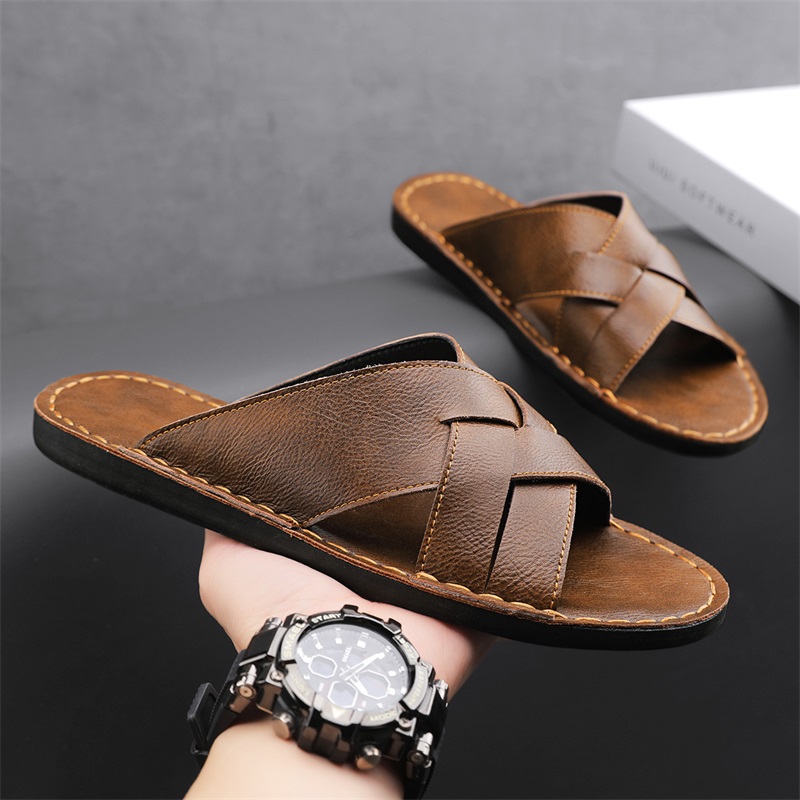 Genuine Leather Men Casual San - Men'S Shoes Hey Dude ulasan dan harga
