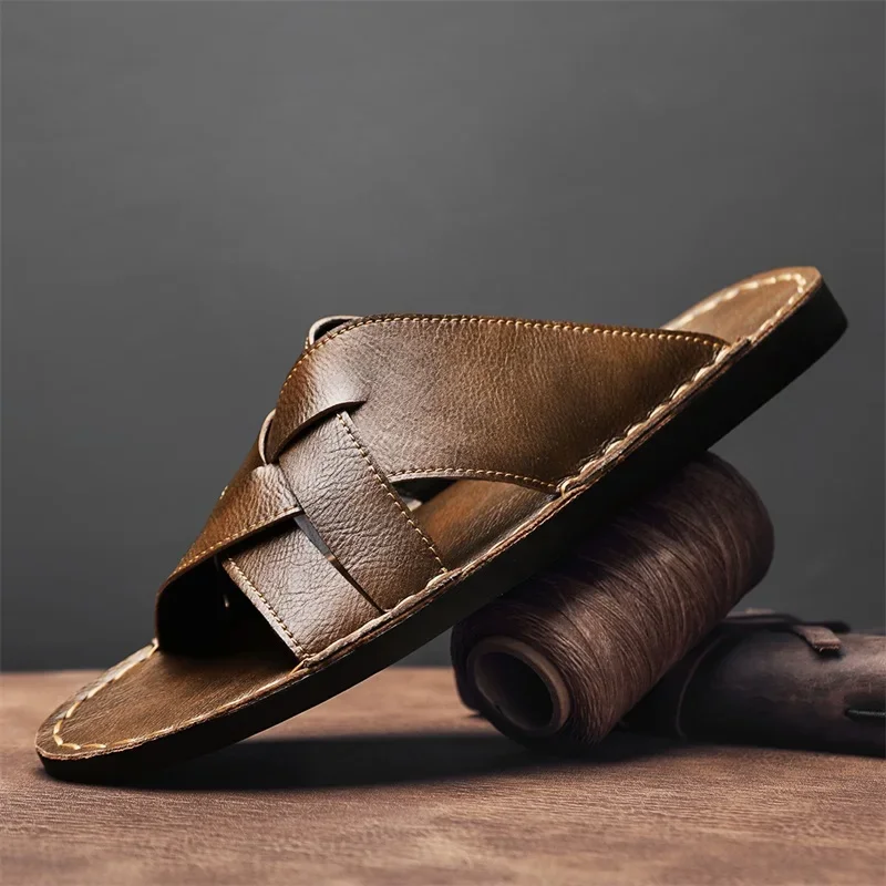Genuine Leather Men Casual San - Men'S Shoes Hey Dude ulasan dan harga