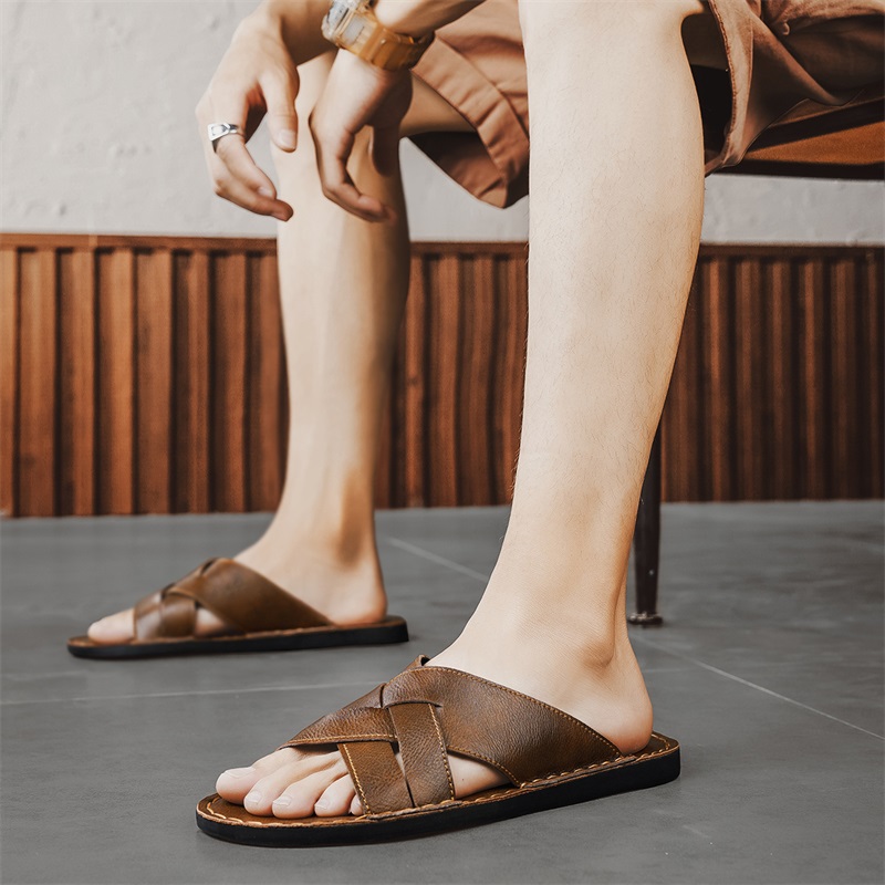 Genuine Leather Men Casual San - Men'S Shoes Hey Dude ulasan dan harga