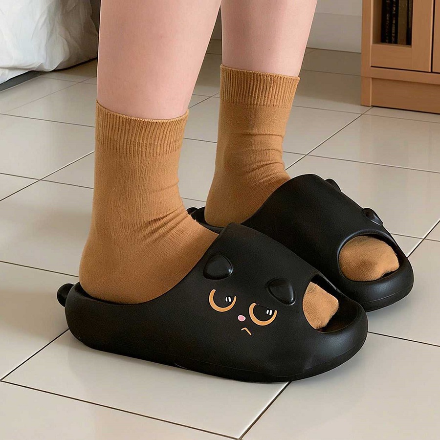 New Black Cat Slippers for Wom - Men'S Shoes For Summer ulasan dan harga