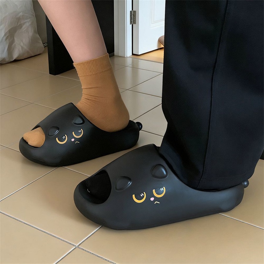 New Black Cat Slippers for Wom - Men'S Shoes For Summer ulasan dan harga