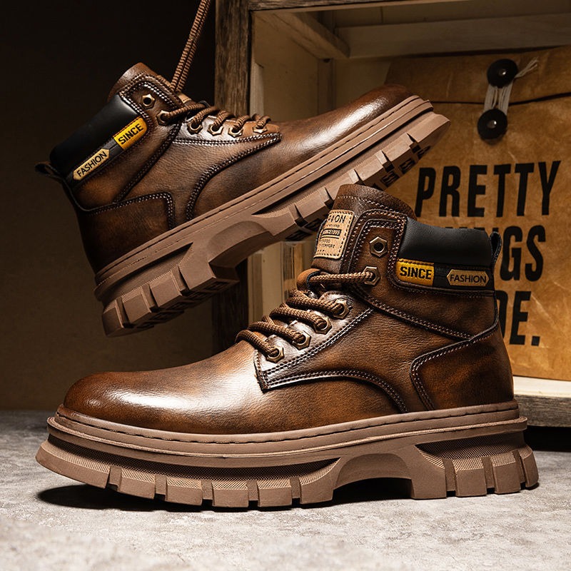 Vintage Men Platform Ankle Boo - Winter Boot Insulated ulasan dan harga