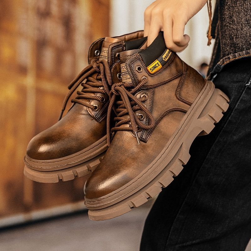Vintage Men Platform Ankle Boo - Winter Boot Insulated ulasan dan harga
