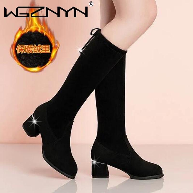 Women Autumn Winter Black Knee - Winter Boot Insulated ulasan dan harga