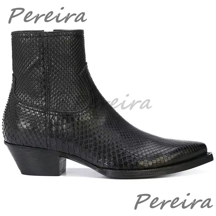Trendy Snake Patterned Chelsea - Men Shoes Boss ulasan dan harga