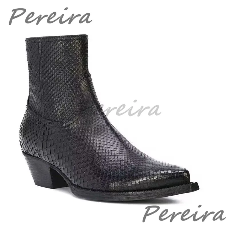 Trendy Snake Patterned Chelsea - Men Shoes Boss ulasan dan harga