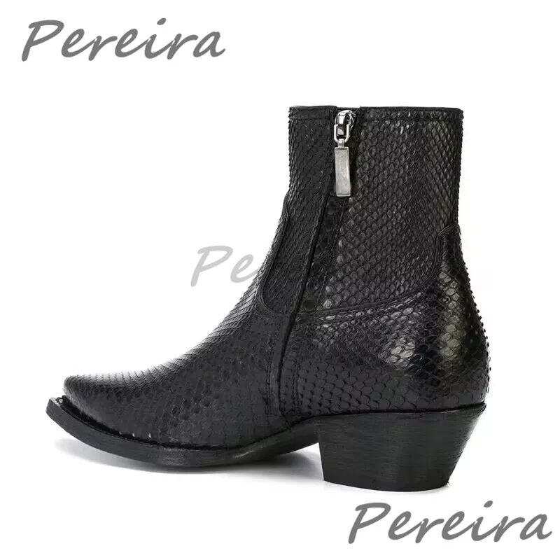 Trendy Snake Patterned Chelsea - Men Shoes Boss ulasan dan harga