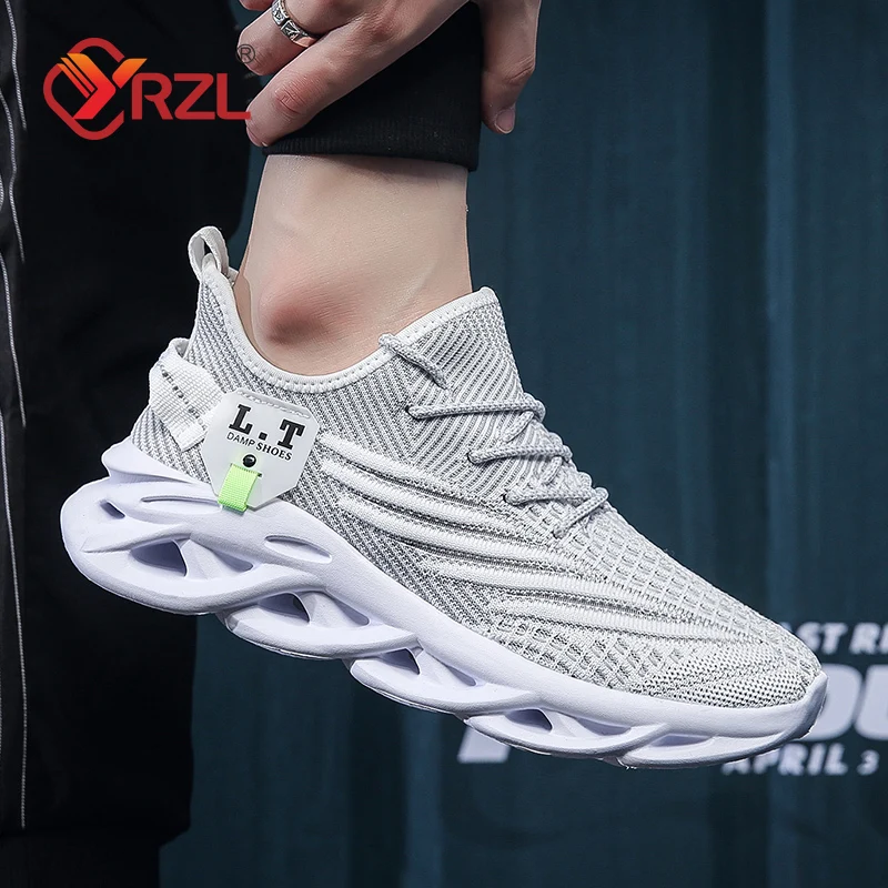YRZL Men Sports Running Black  - Men Shoes Xxl ulasan dan harga