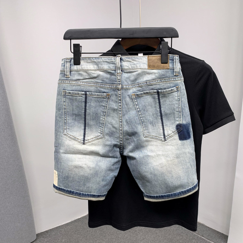 Straight Male Denim Shorts Rip - Men Shoes Xxl ulasan dan harga