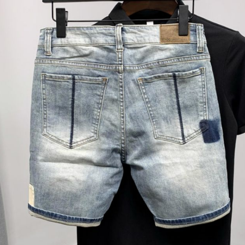 Straight Male Denim Shorts Rip - Men Shoes Xxl ulasan dan harga