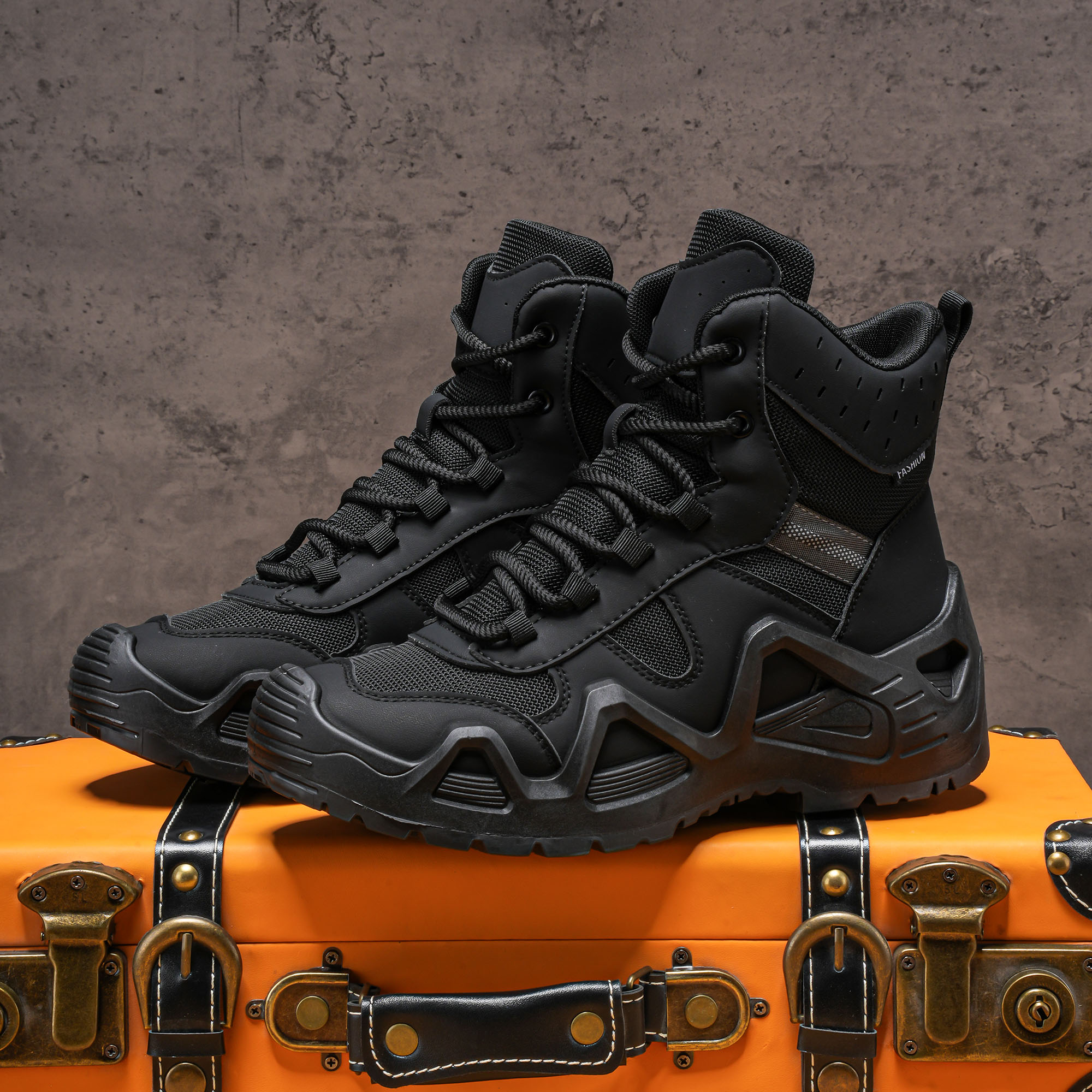 Men's high top boots, hiking b - Men'S Shoes Dress Casual ulasan dan harga
