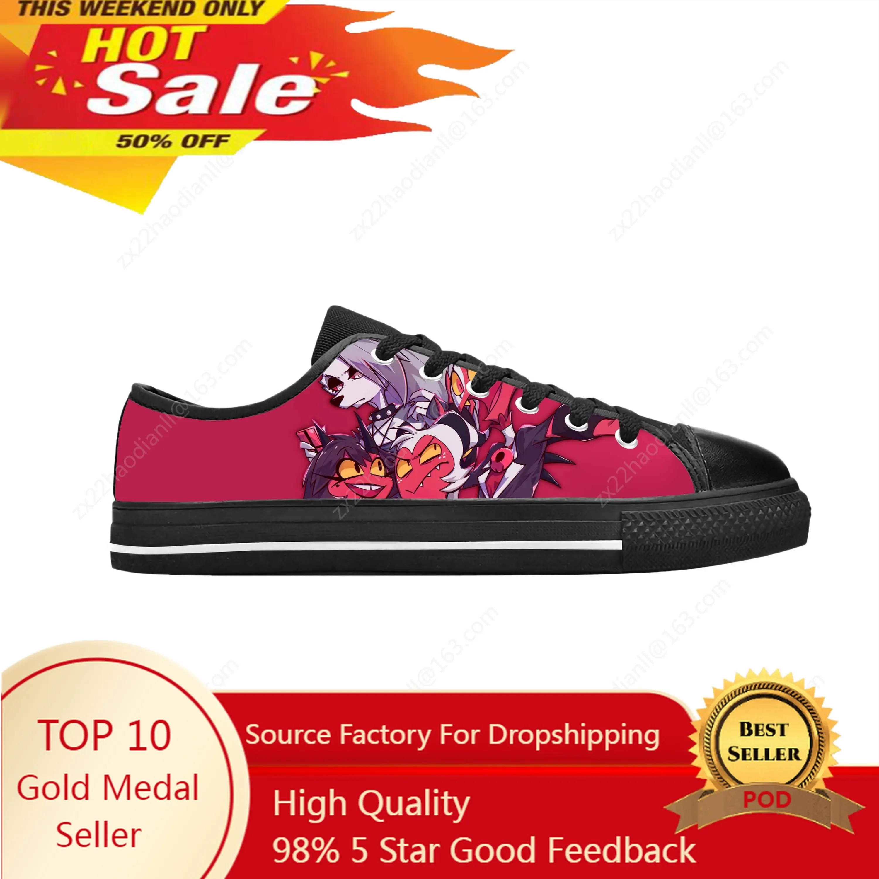 Boss Anime Cartoon Helluva Low - Men Shoes Boss ulasan dan harga
