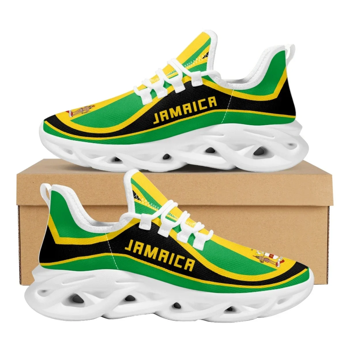 Jamaica Flag Pattern Lightweig - Men Shoes Name ulasan dan harga