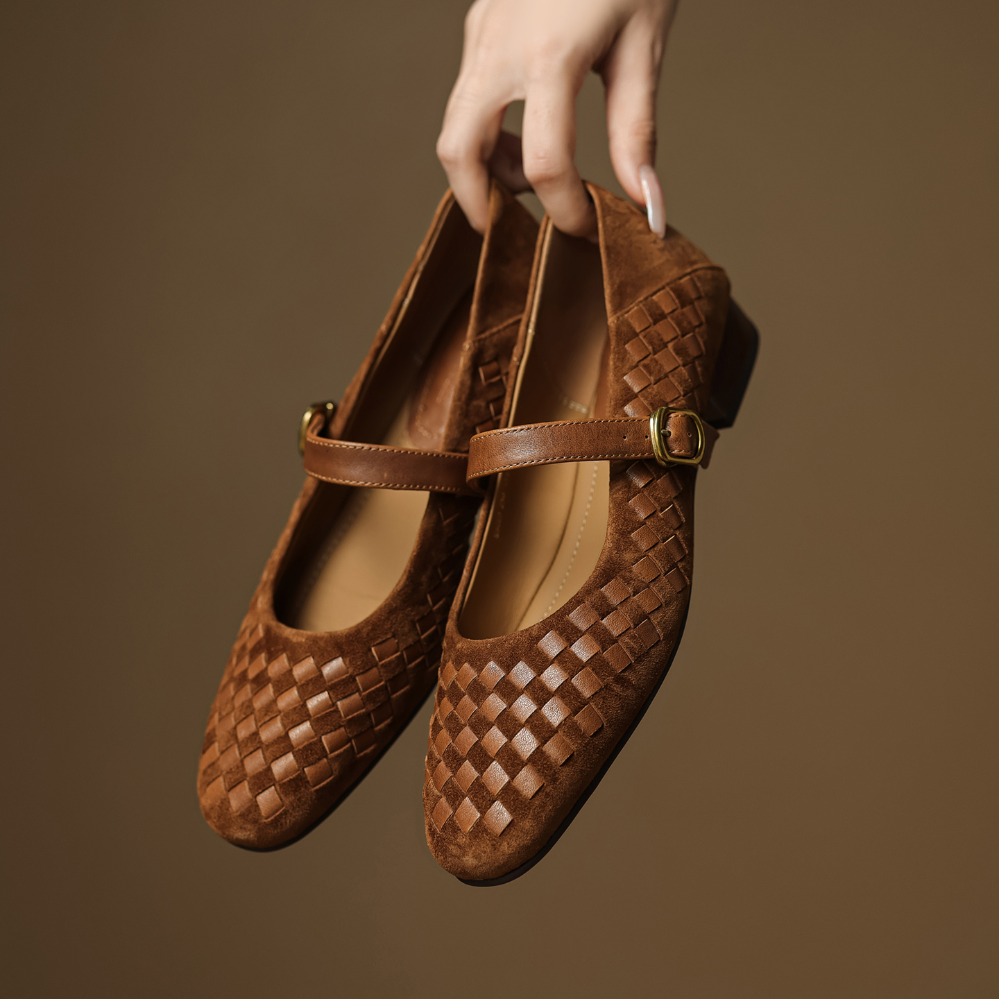 Handmade Genuine Woven Texture - Men Shoes High ulasan dan harga