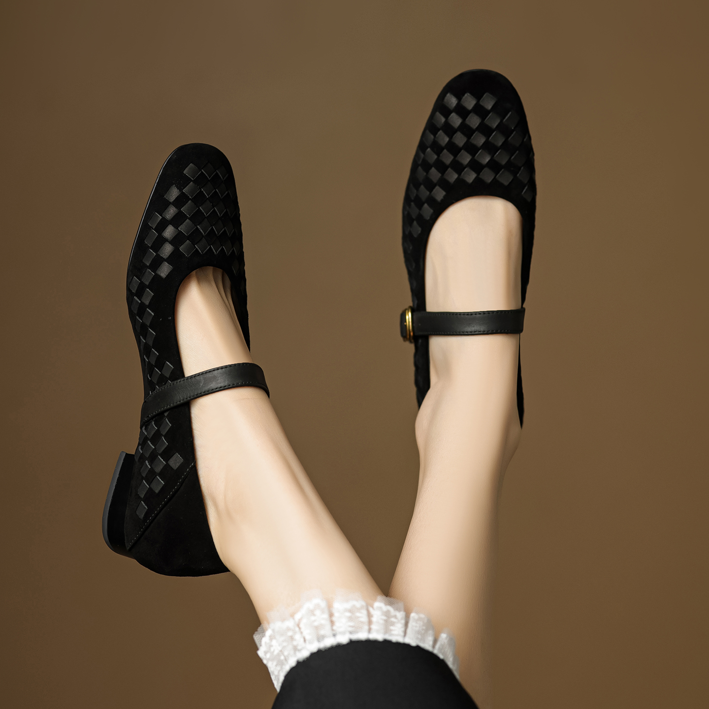 Handmade Genuine Woven Texture - Men Shoes High ulasan dan harga