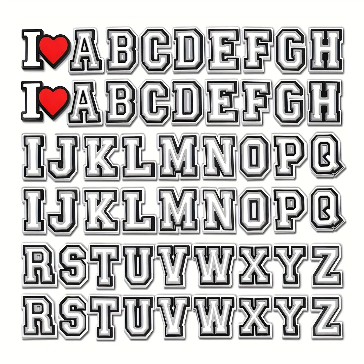 54Pcs Alphabet Shoe Charms - S - Men Shoes Variety ulasan dan harga
