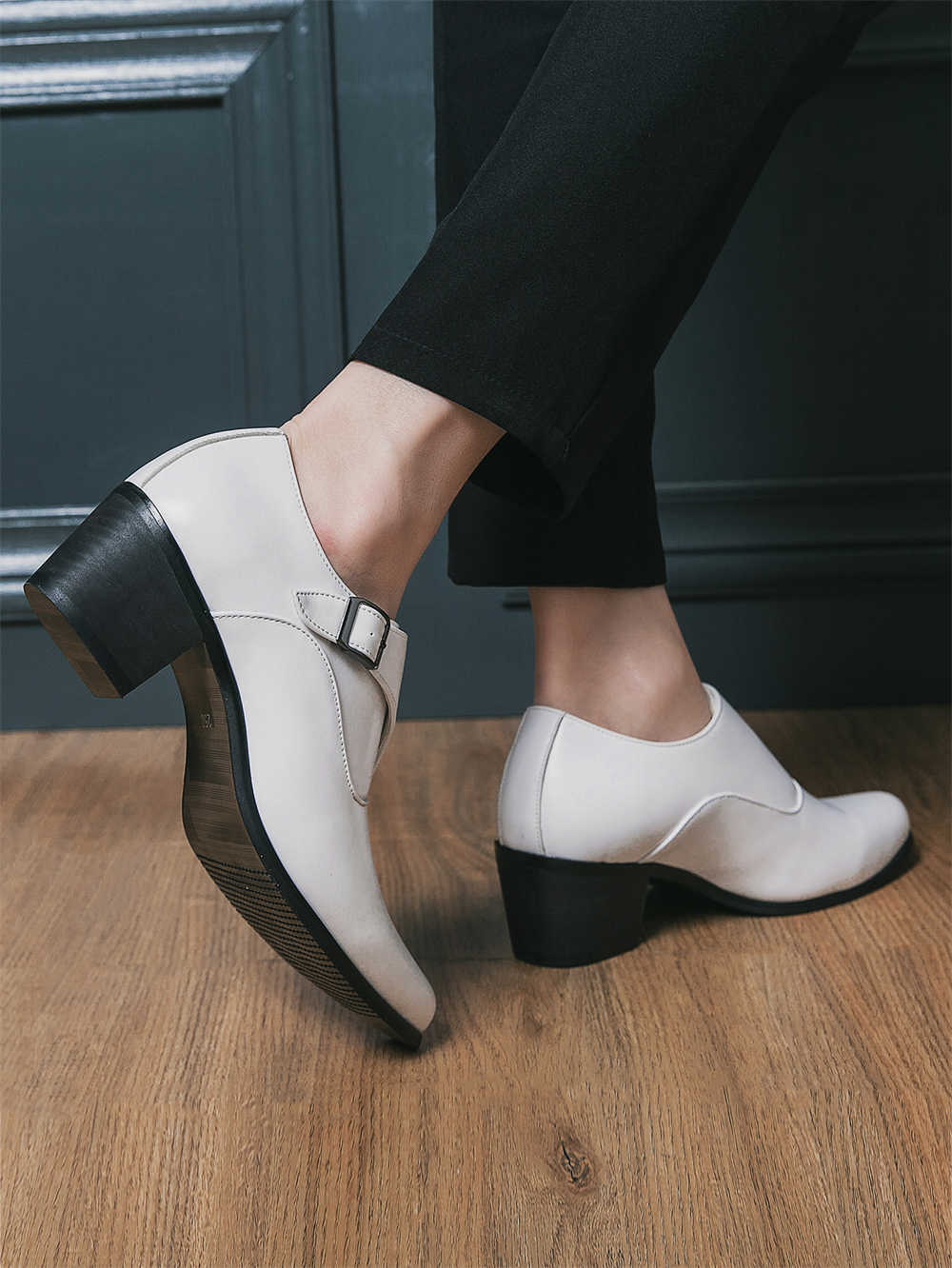 Normal Leather Ballroom Dancin - Men Shoes High ulasan dan harga