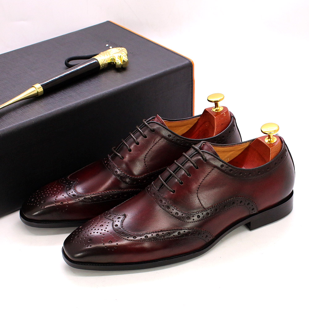 Size 7-12 Handmade Men's Wingt - Men Shoes Official ulasan dan harga