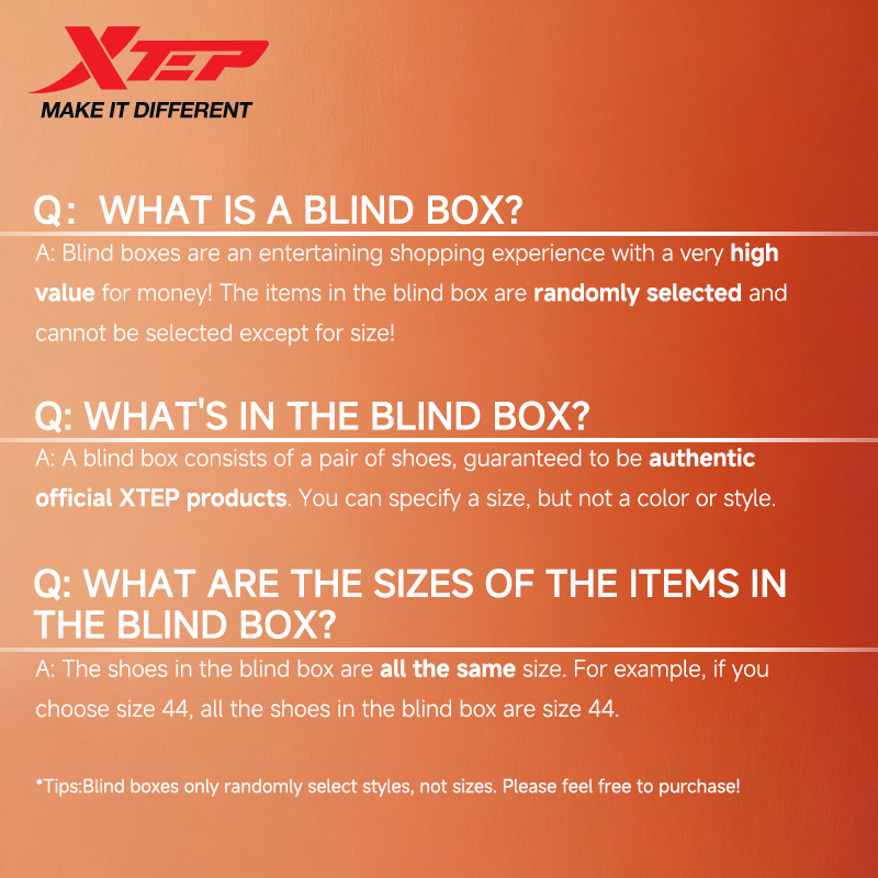 Xtep Hot Mystery Box For Men W - Men'S Shoes Limited Edition ulasan dan harga